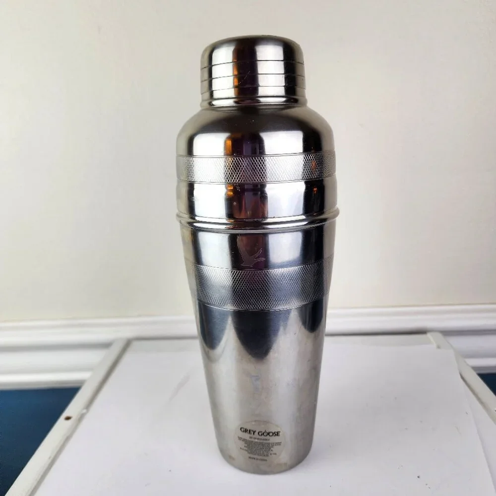 Grey Goose Stainless Steel Cocktail Shaker Barware